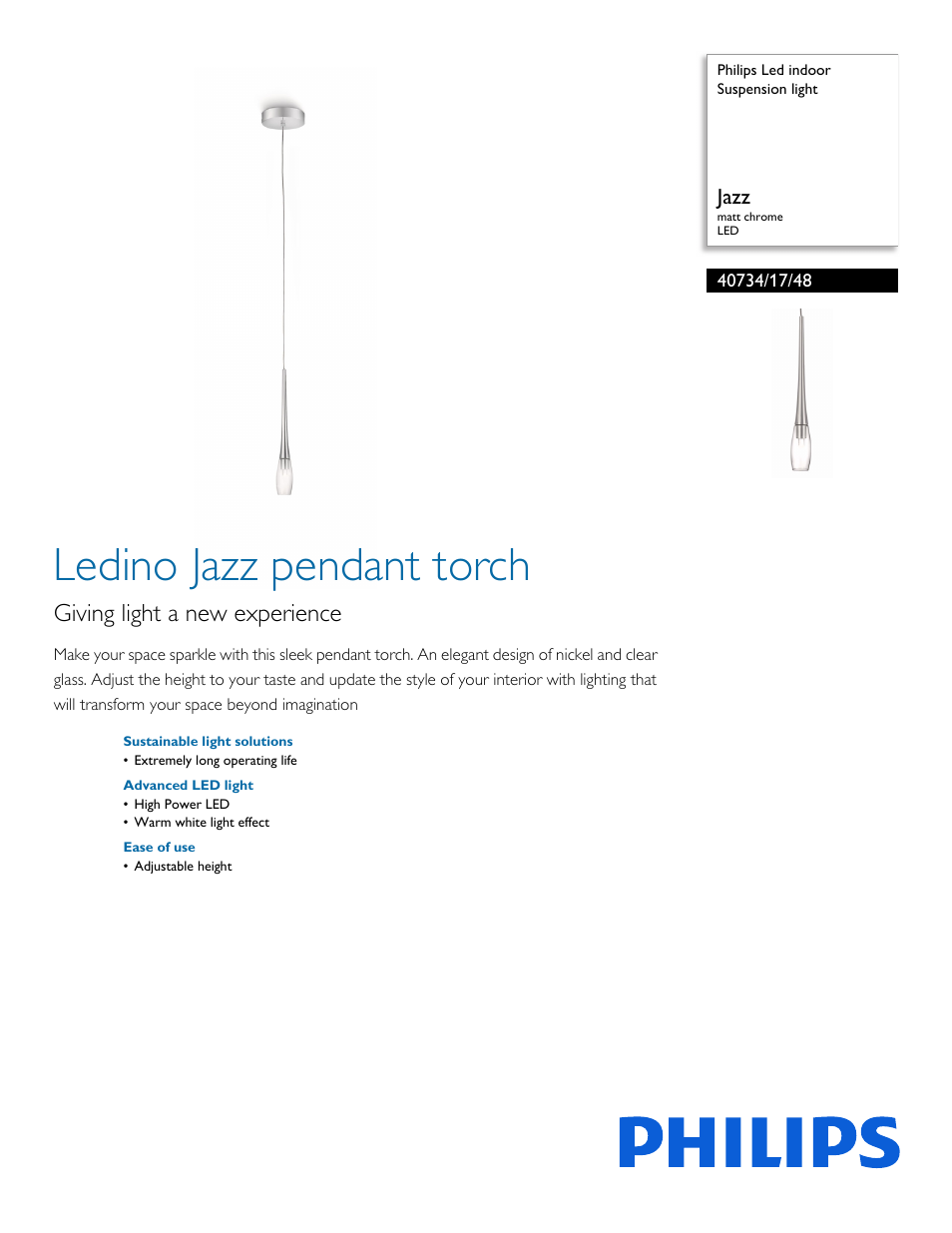 Philips 407341748 User Manual | 2 pages