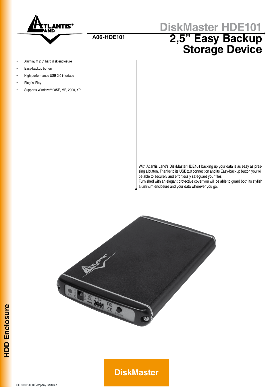 Atlantis Land A06-HDE101 User Manual | 2 pages