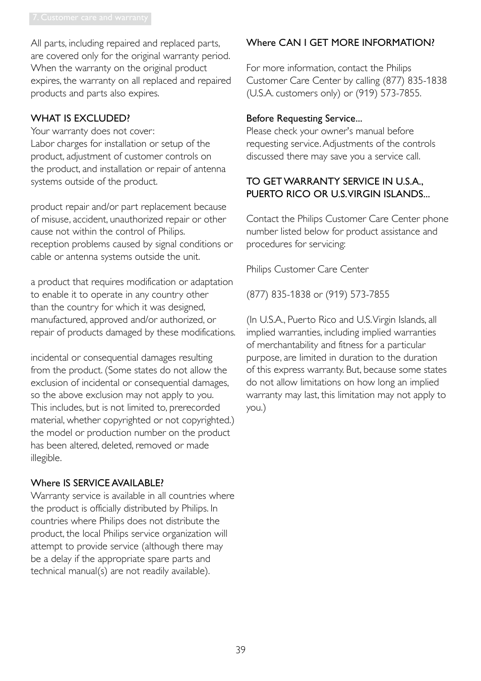 Philips 196E3LSB-27 User Manual | Page 41 / 50