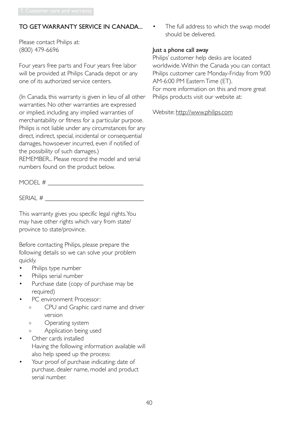 Philips 196E3LSB-27 User Manual | Page 42 / 50