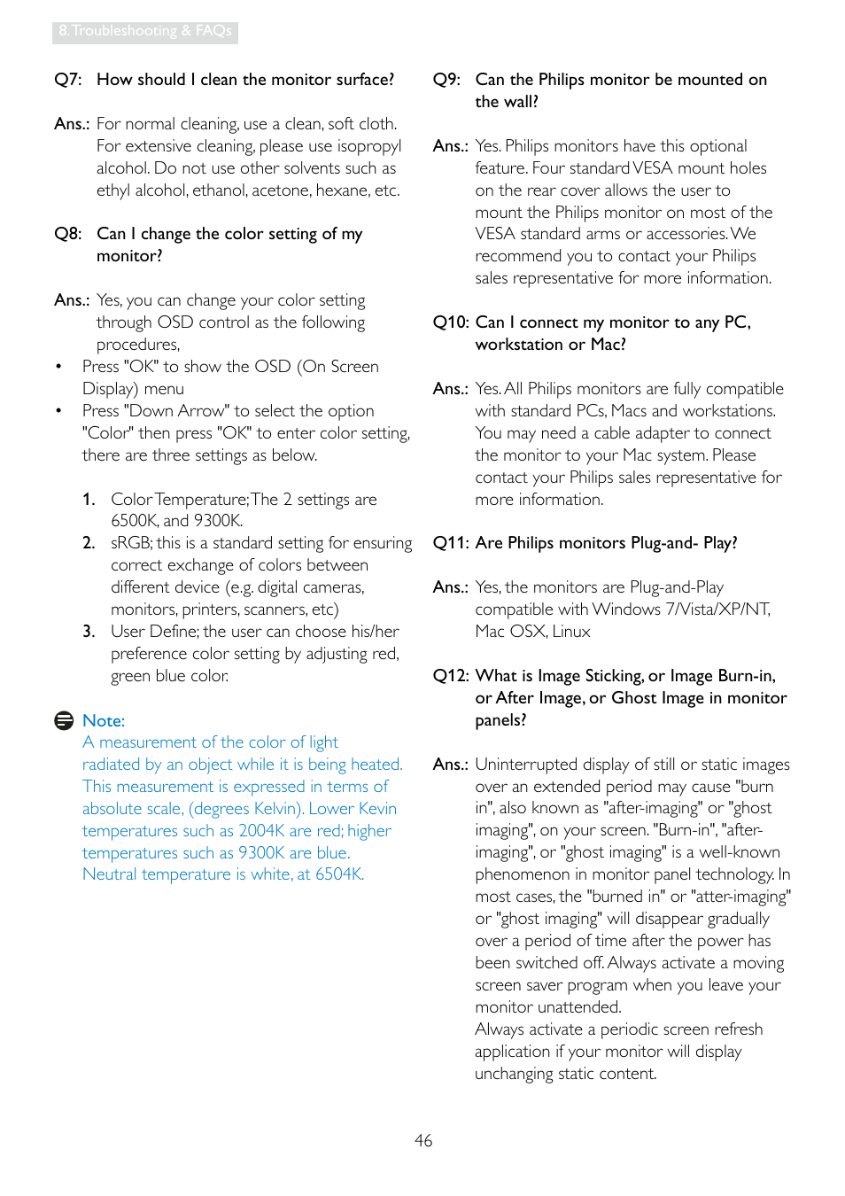 Philips 196E3LSB-27 User Manual | Page 48 / 50