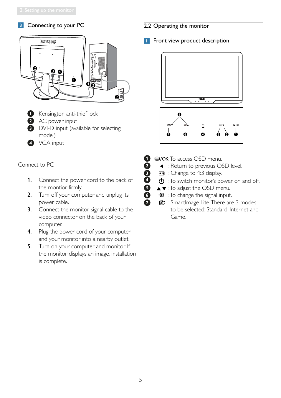 Philips 196E3LSB-27 User Manual | Page 7 / 50