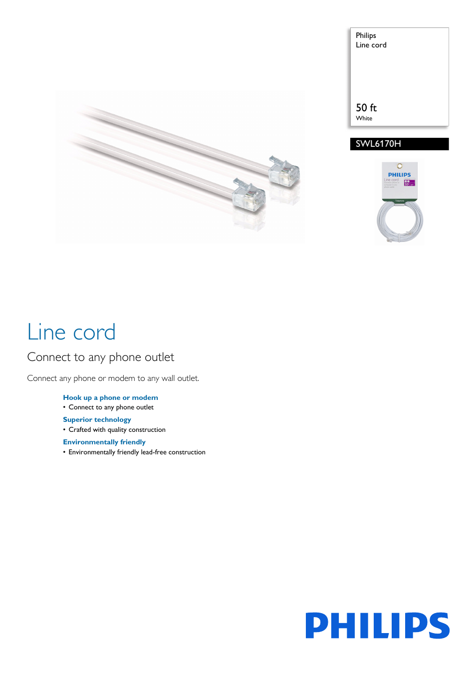 Philips SWL6170H-17 User Manual | 2 pages