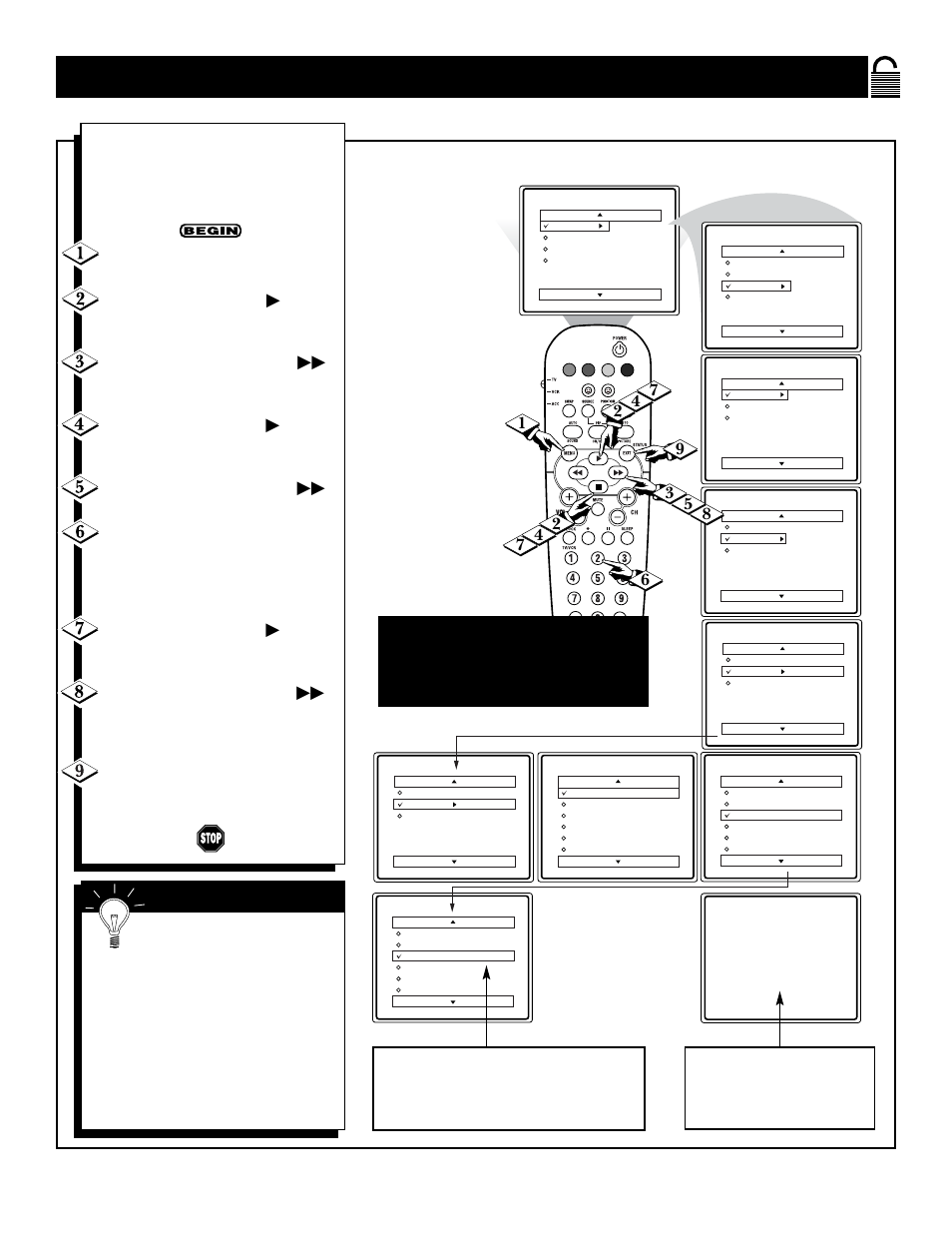 Ow to, Lear, Locked | Hannels at the | Philips 32PS61S User Manual | Page 17 / 48