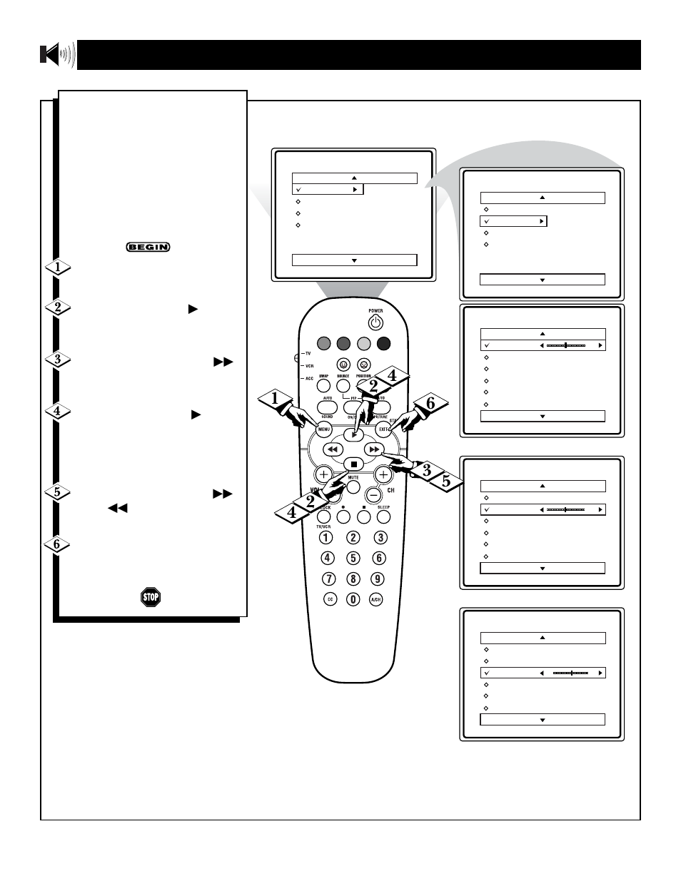 Ow to, Djust the, Reble | Alance, Ontrols | Philips 32PS61S User Manual | Page 8 / 48
