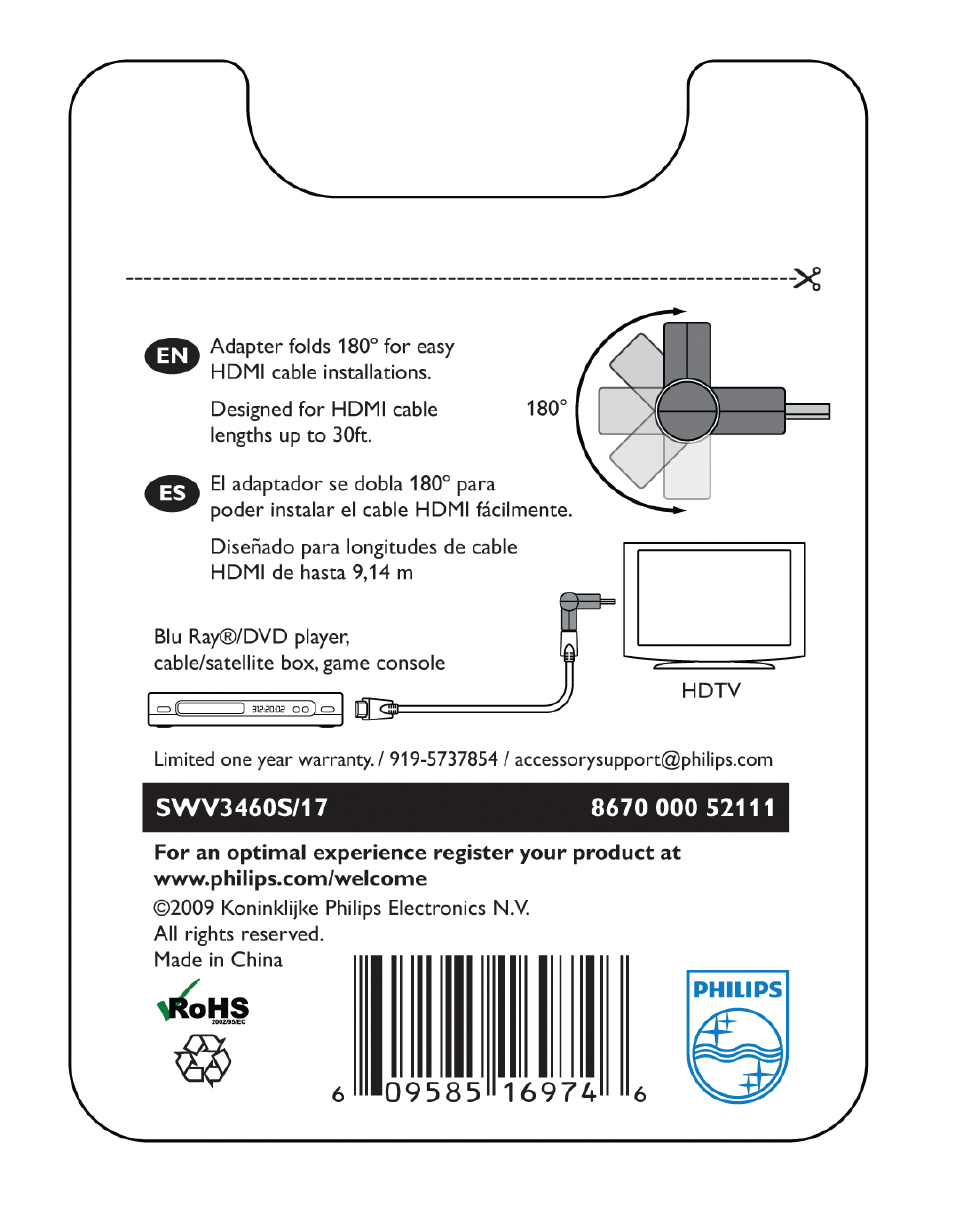 Philips SWV3460S-17 User Manual | 1 page