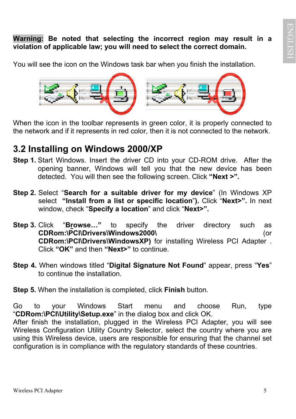 Engl ish | Atlantis Land A02-PCI-W54 User Manual | Page 12 / 72
