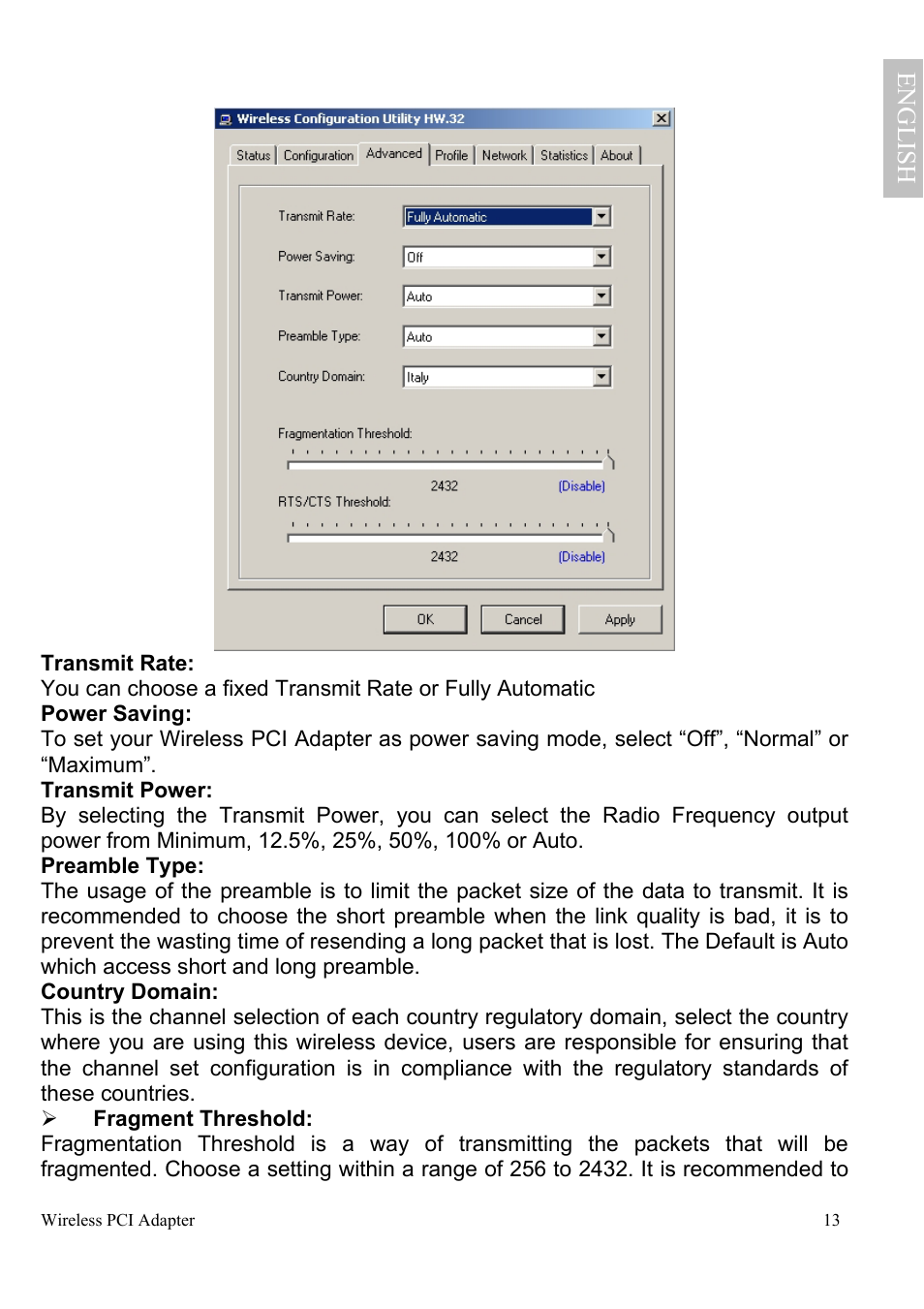 Engl ish | Atlantis Land A02-PCI-W54 User Manual | Page 20 / 72