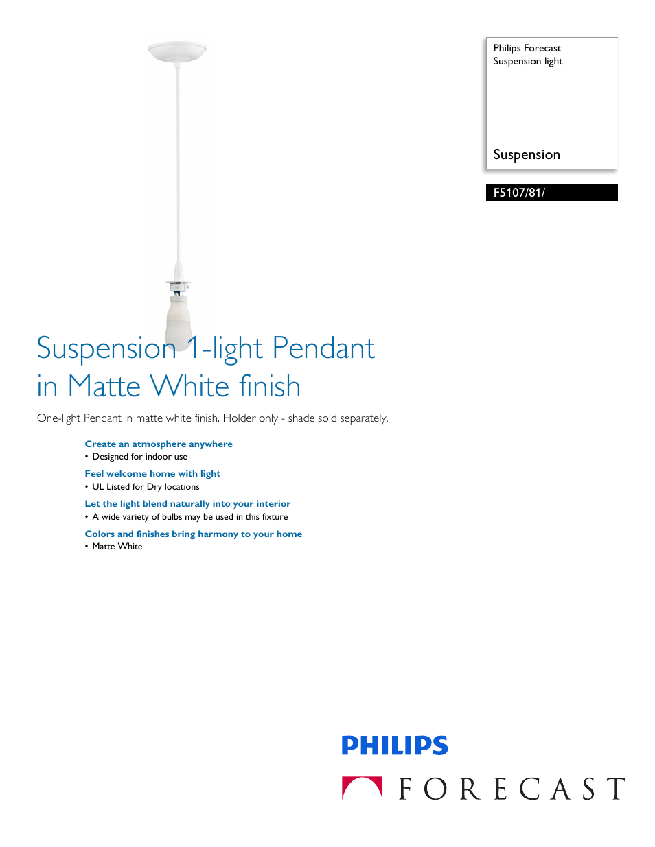 Philips F510781 User Manual | 2 pages