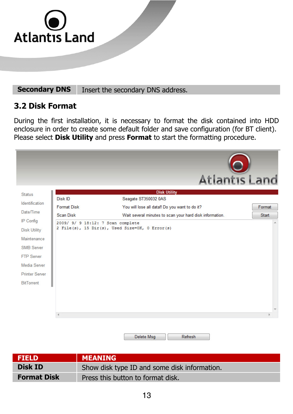 Atlantis Land DISKMASTER NASF101 User Manual | Page 13 / 41