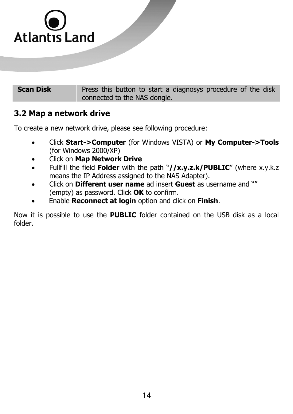 Atlantis Land DISKMASTER NASF101 User Manual | Page 14 / 41