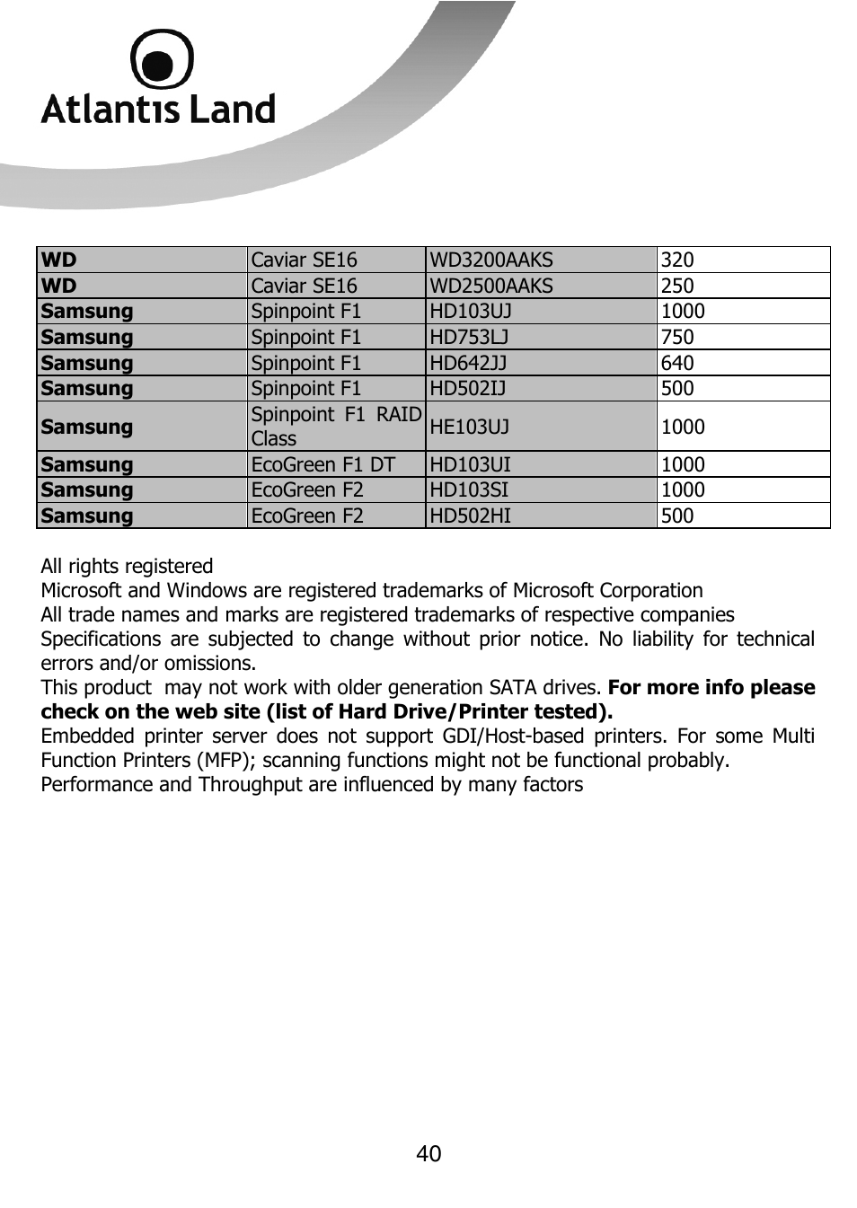 Atlantis Land DISKMASTER NASF101 User Manual | Page 40 / 41