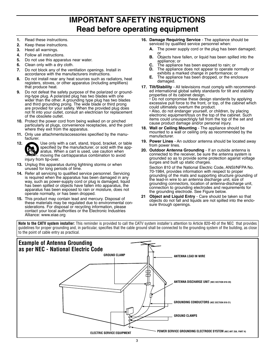 Philips 25PS40S99 User Manual | Page 3 / 40