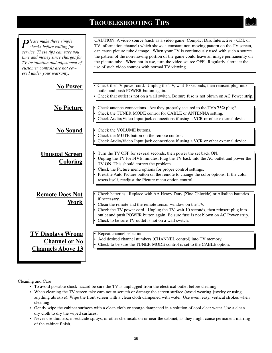 Philips 25PS40S99 User Manual | Page 35 / 40