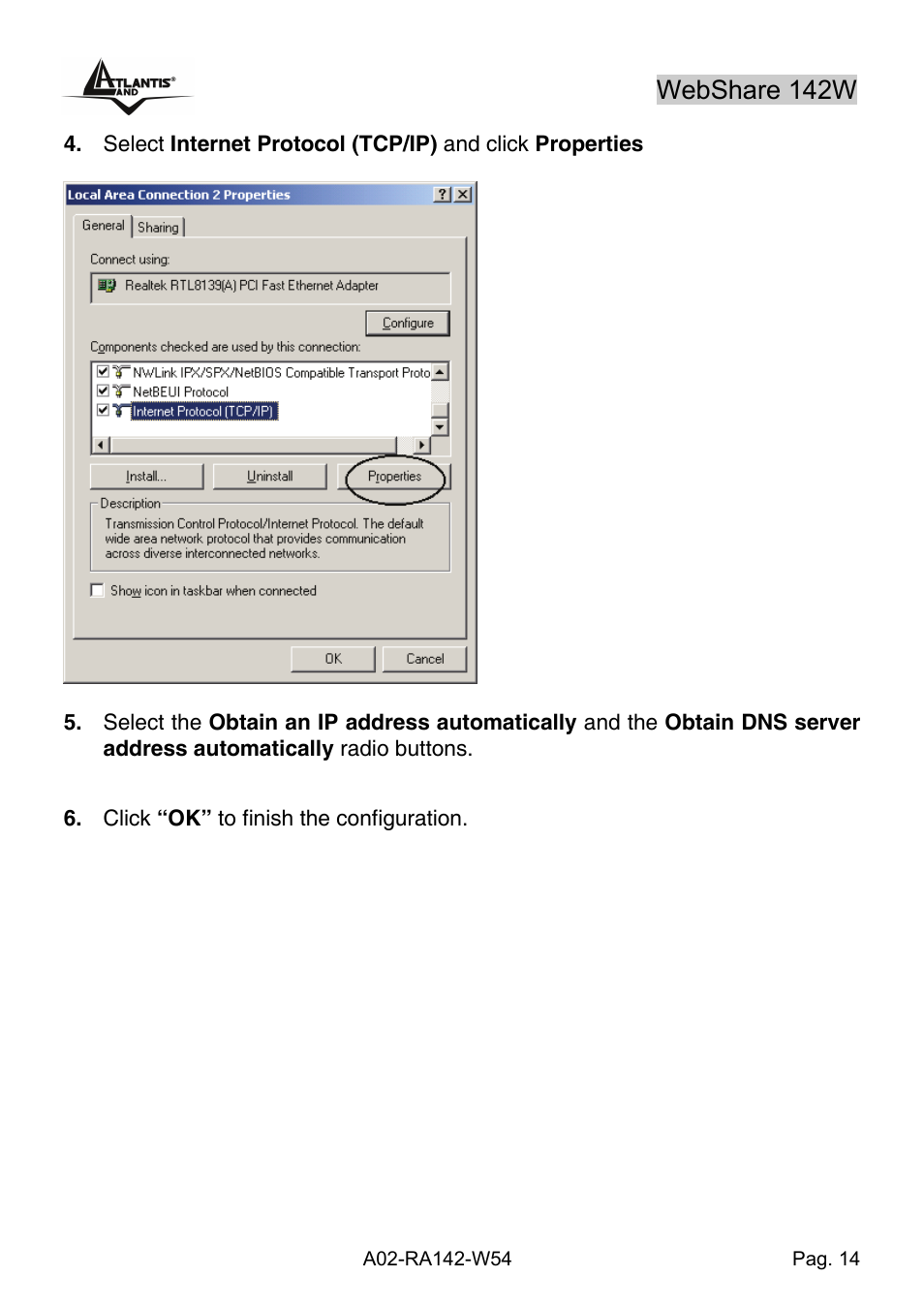 Webshare 142w | Atlantis Land A02-RA142-W54 User Manual | Page 24 / 97