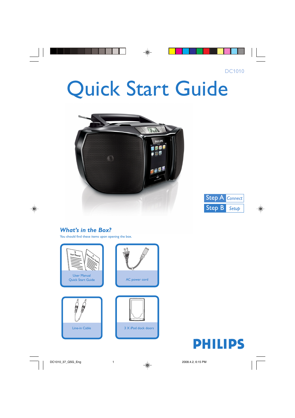 Philips DC1010-37B User Manual | 2 pages