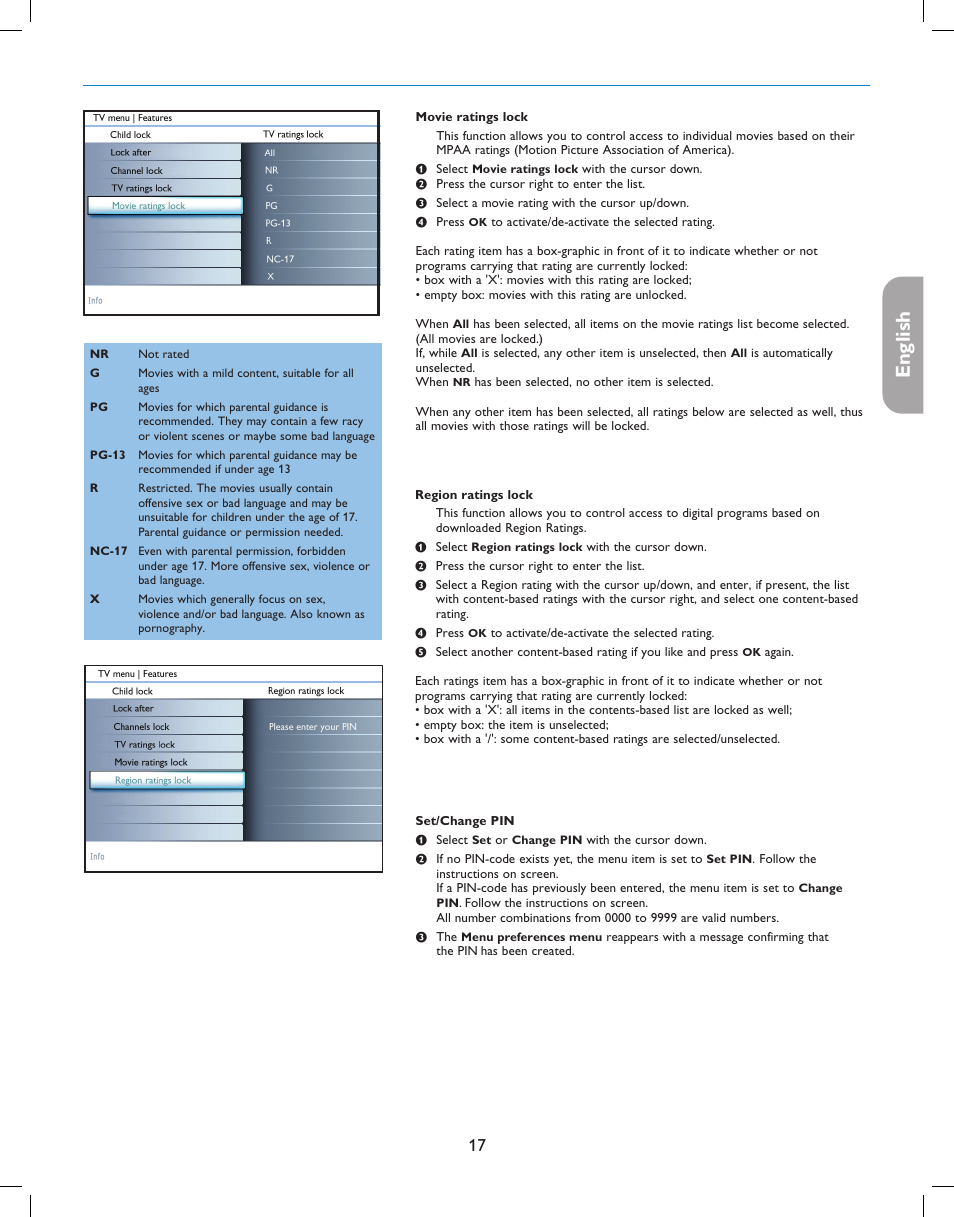 English française español | Philips 37PFL7332D-37 User Manual | Page 21 / 120