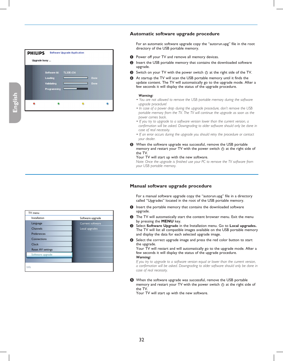 English française español | Philips 37PFL7332D-37 User Manual | Page 36 / 120