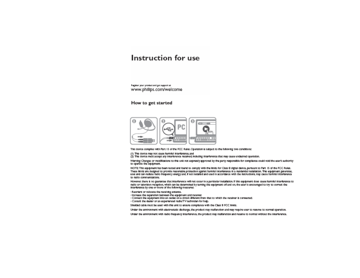 Philips SHM6105-00 User Manual | 1 page