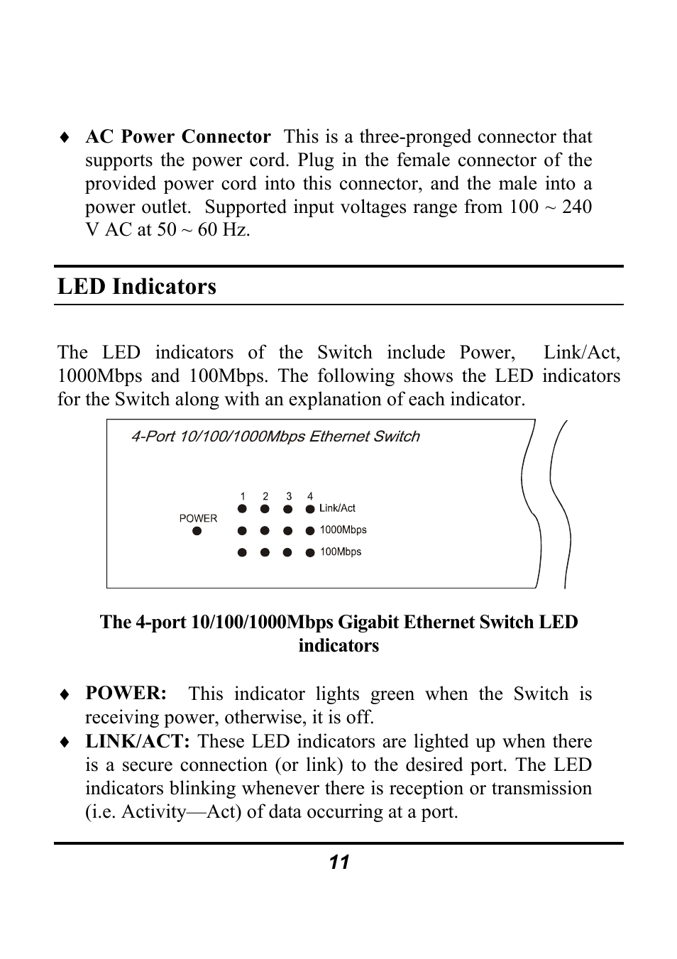 Led indicators | Atlantis Land A02-G4(8)/M2 User Manual | Page 14 / 17