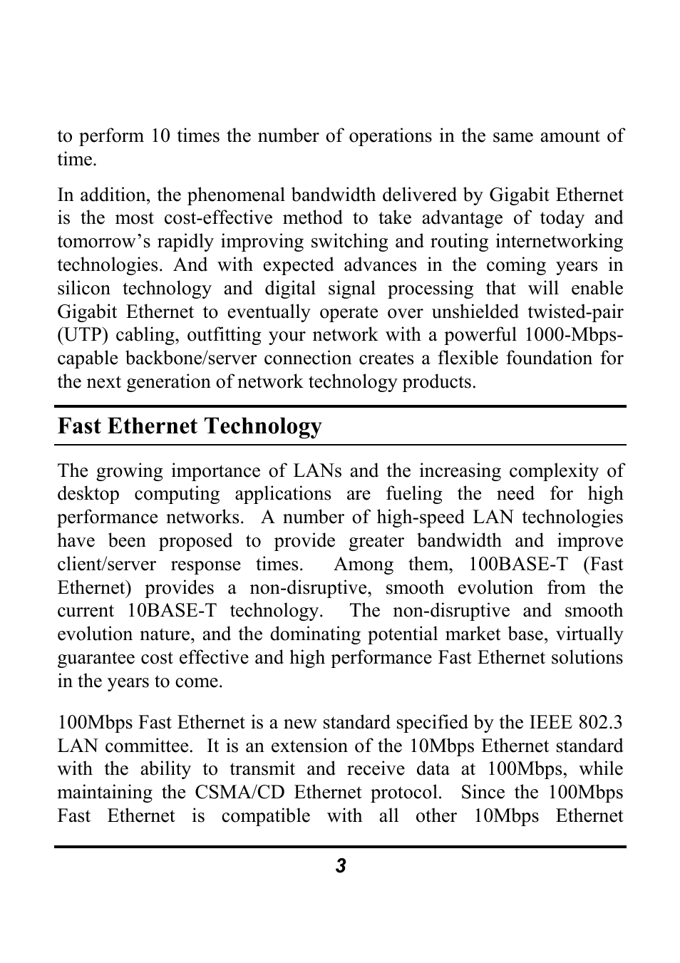 Fast ethernet technology | Atlantis Land A02-G4(8)/M2 User Manual | Page 6 / 17