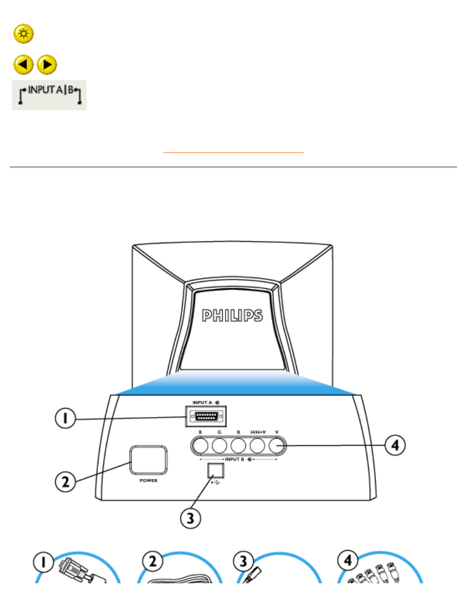 Rear view | Philips 201B1074 User Manual | Page 26 / 93