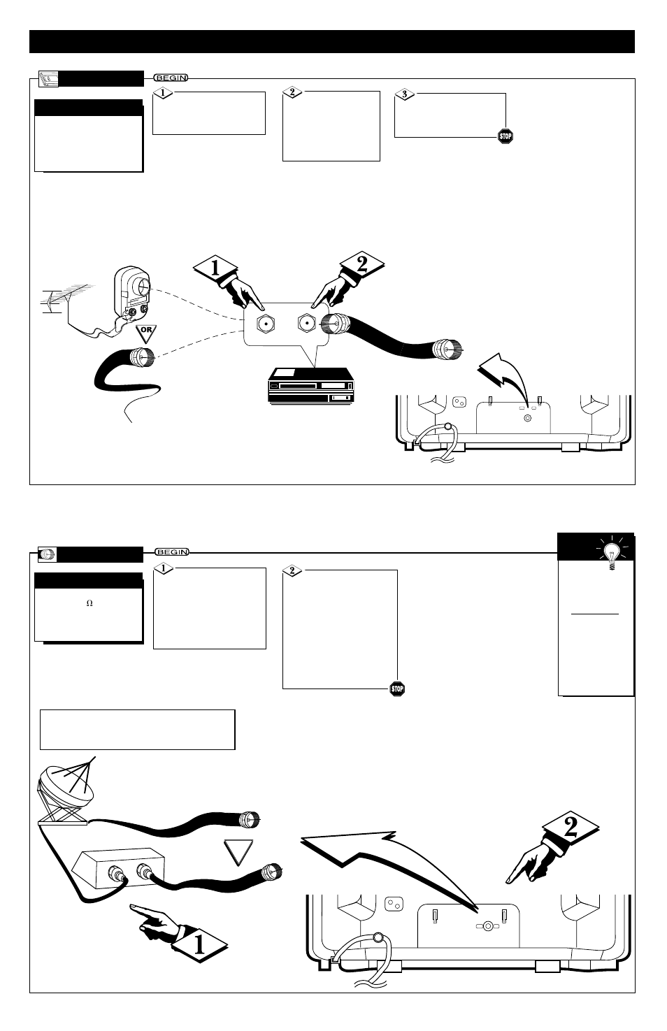 Tv (a, Ooking, Ntenna | Able, Onnections | Philips PR1913X User Manual | Page 3 / 8