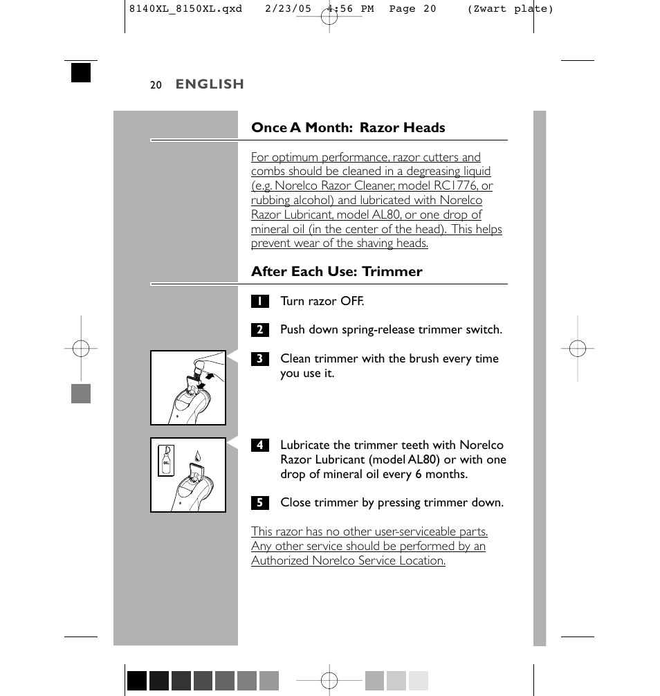 Philips 8150XL-43 User Manual | Page 20 / 48