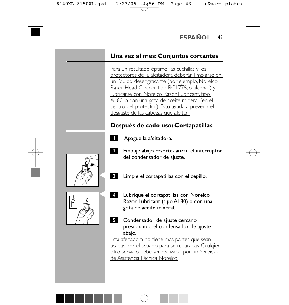 Philips 8150XL-43 User Manual | Page 43 / 48