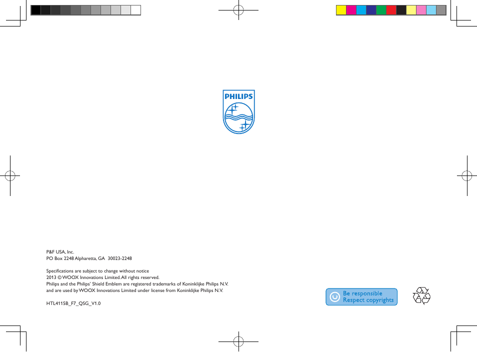 Philips HTL4115B-F7 User Manual | Page 16 / 16