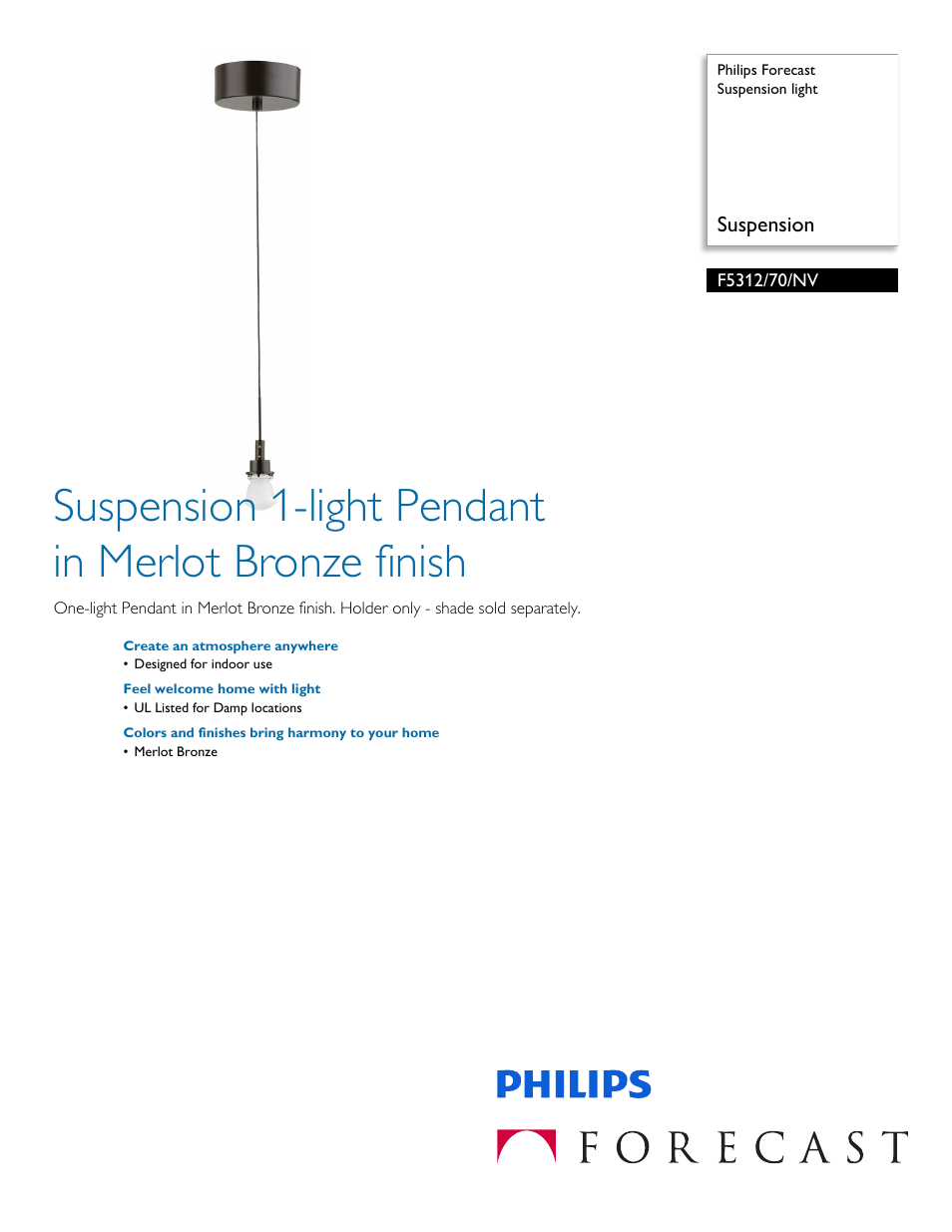 Philips F531270NV User Manual | 2 pages