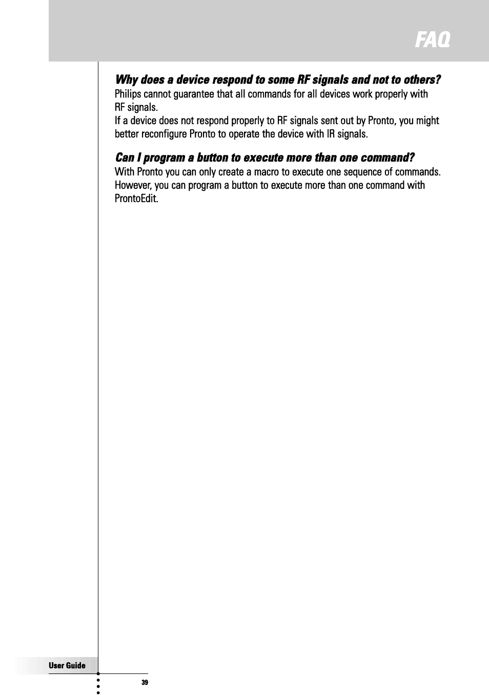 Philips TSU3000 User Manual | Page 39 / 52