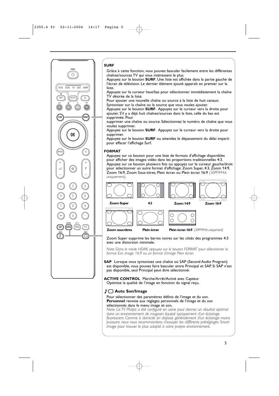 Ma auto son/image | Philips 42PF9936D-37B User Manual | Page 29 / 64