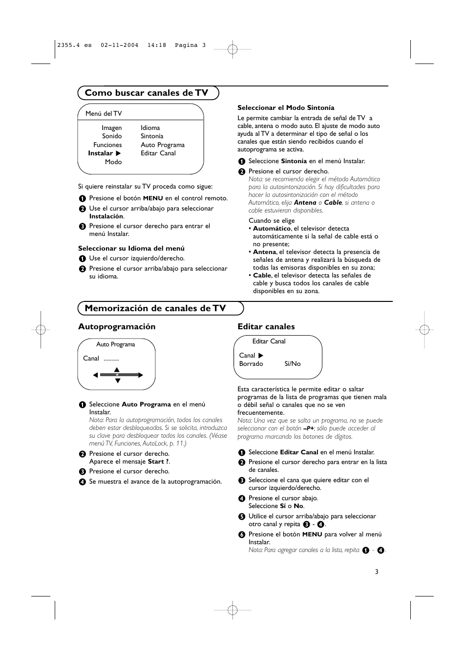 Como buscar canales de tv | Philips 42PF9936D-37B User Manual | Page 47 / 64