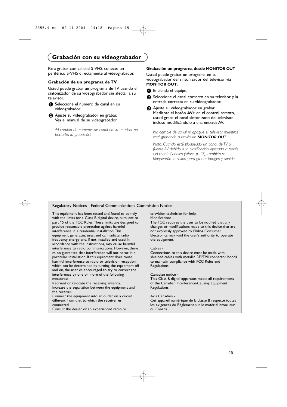 Grabación con su videograbador | Philips 42PF9936D-37B User Manual | Page 59 / 64