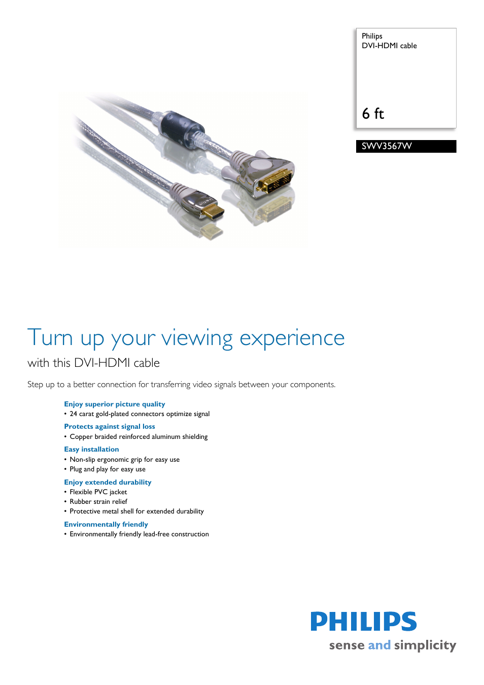 Philips SWV3567W-17 User Manual | 2 pages