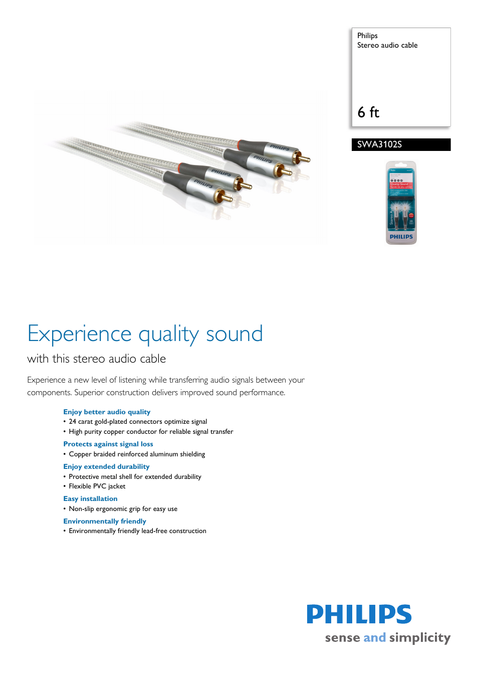 Philips SWA3102S-17 User Manual | 2 pages