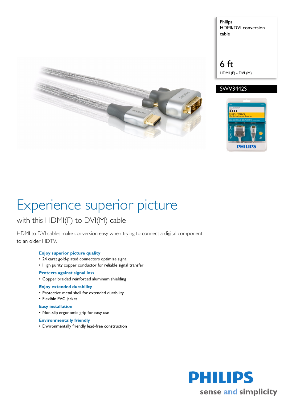 Philips SWV3442S-17 User Manual | 2 pages