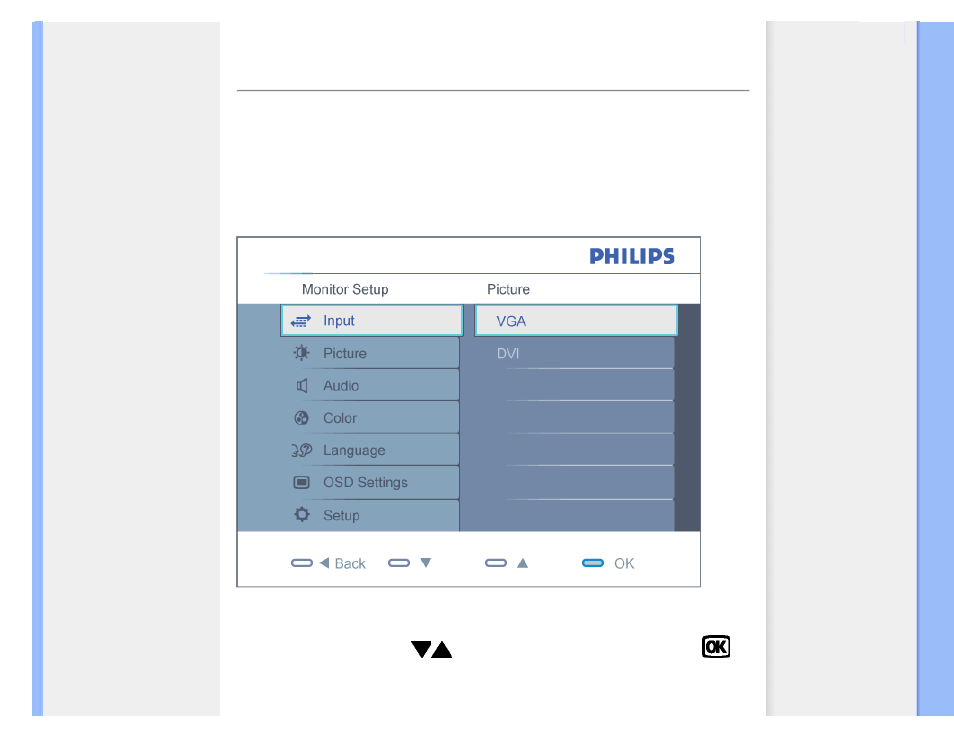 On-screen display | Philips 190B9CB-27 User Manual | Page 73 / 109