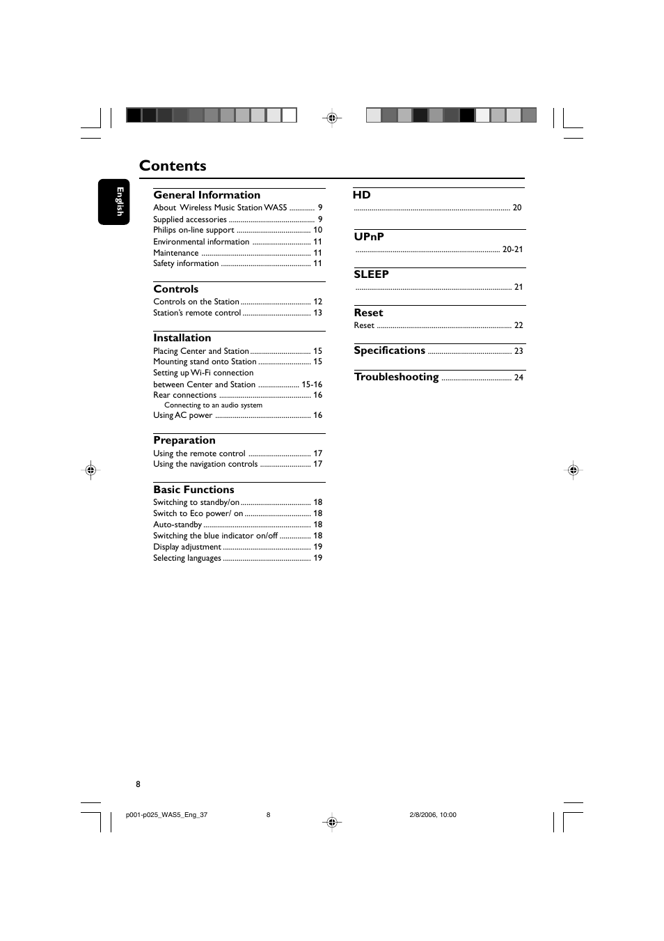 Philips WAS5-37 User Manual | Page 8 / 25