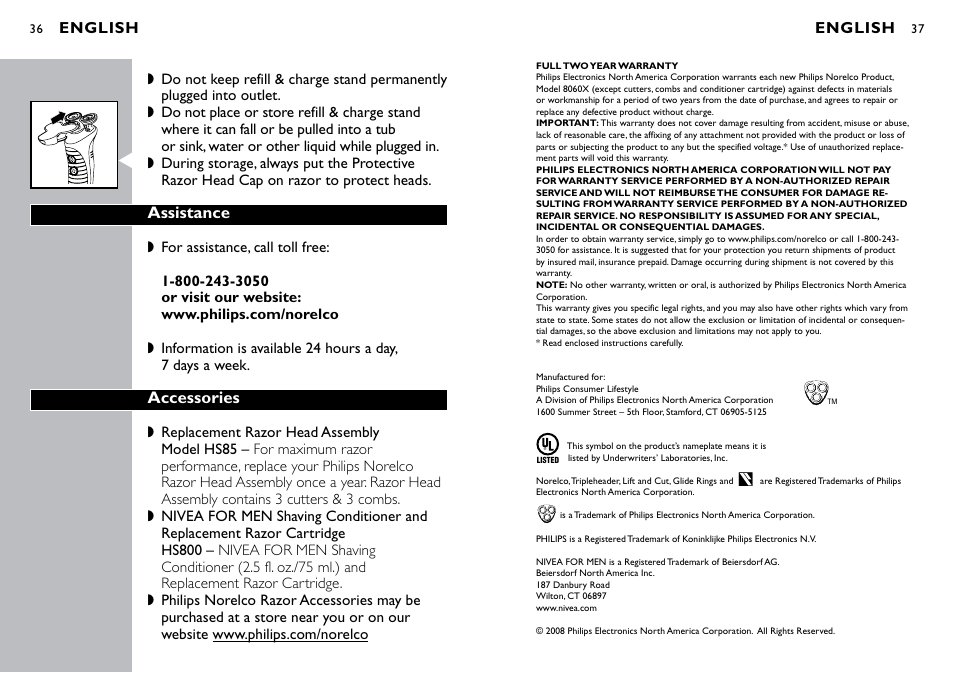 Philips 8060X-25 User Manual | Page 19 / 19
