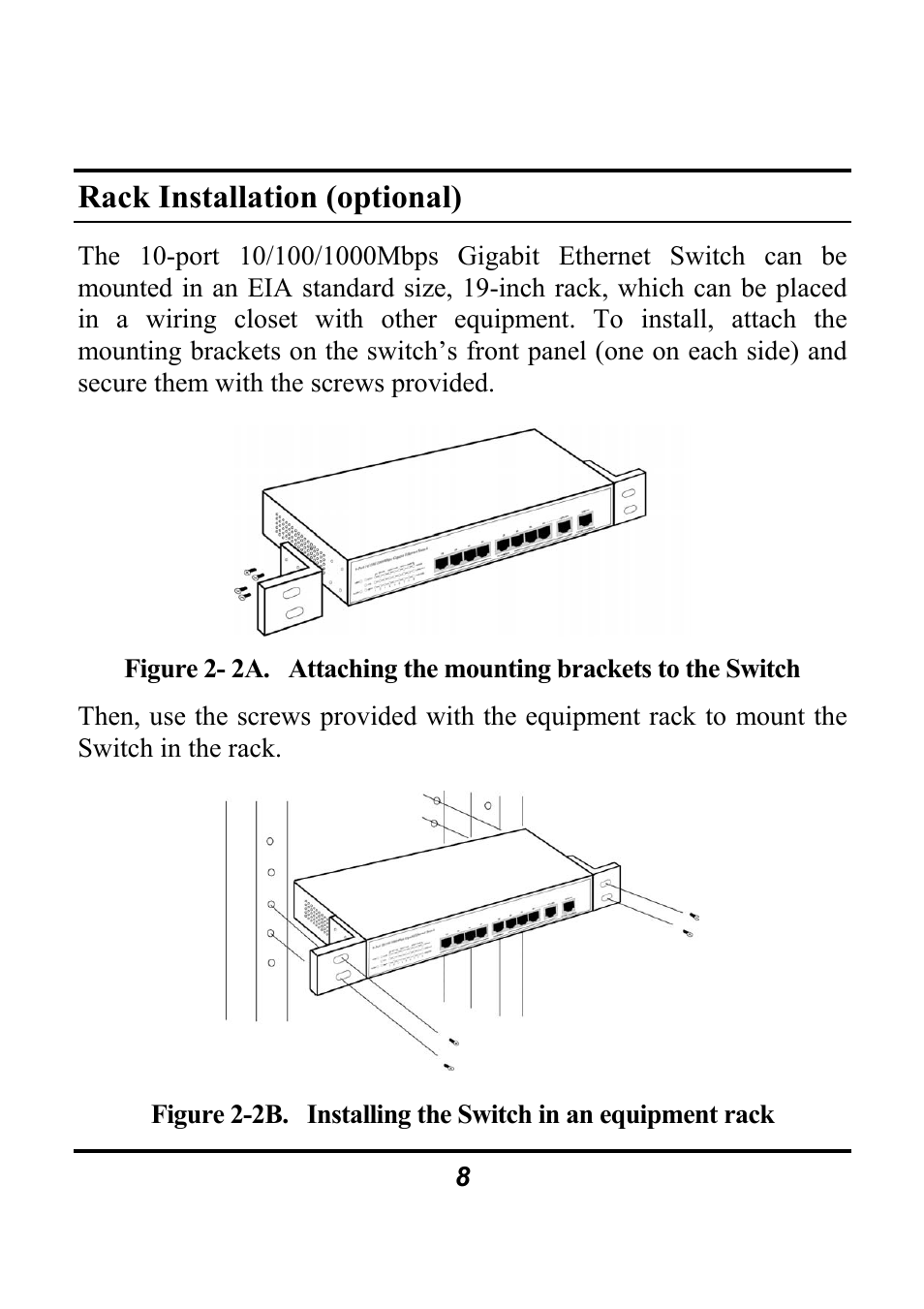 Rack installation (optional) | Atlantis Land A02-F8-2C/M2 User Manual | Page 12 / 19