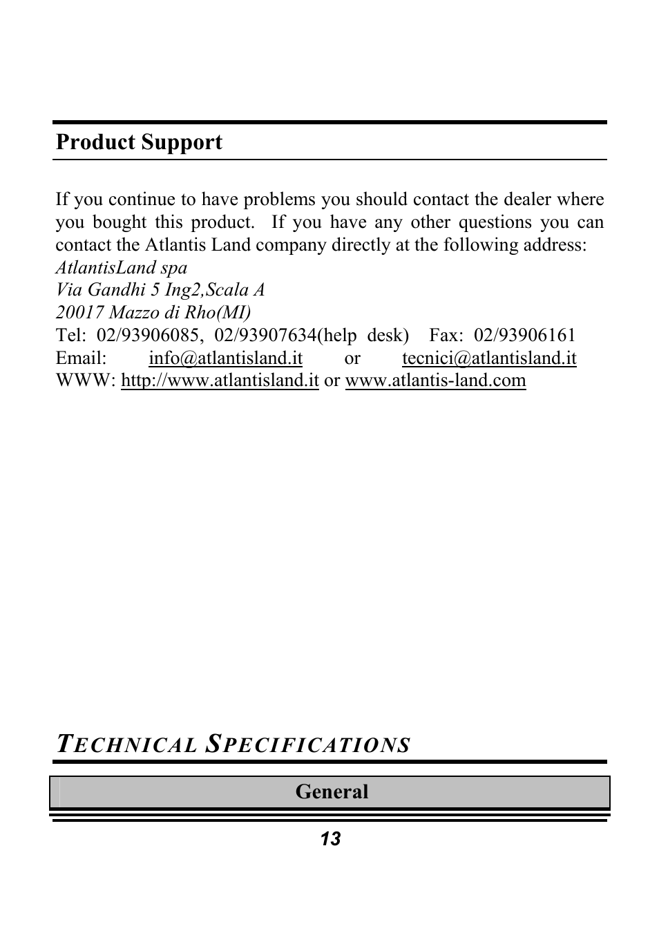 Atlantis Land A02-F8-2C/M2 User Manual | Page 17 / 19