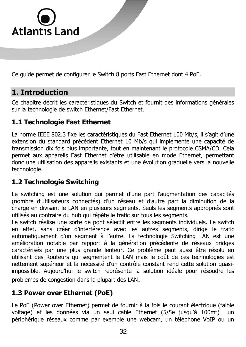 Introduction | Atlantis Land NETMASTER F8POE User Manual | Page 32 / 42