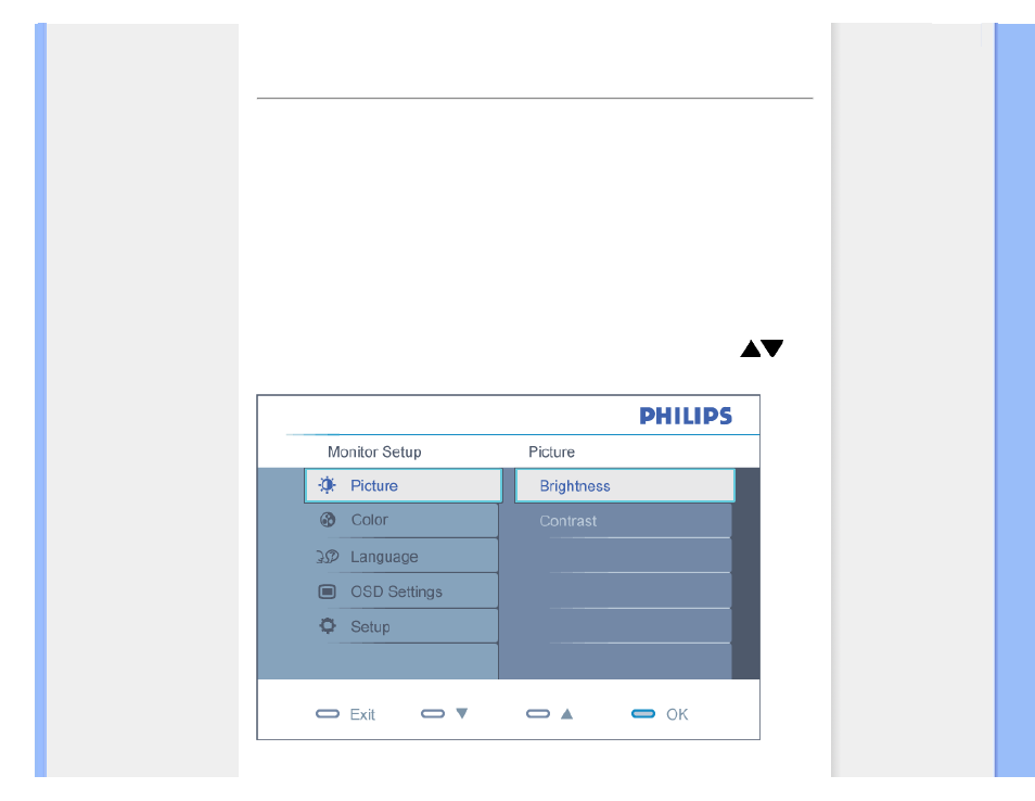 On-screen display | Philips 191EW9FB-00 User Manual | Page 44 / 79