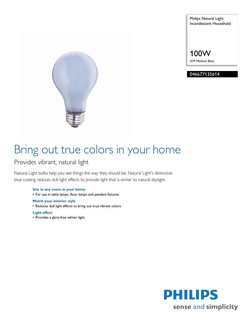 Philips 046677135614 User Manual | 2 pages