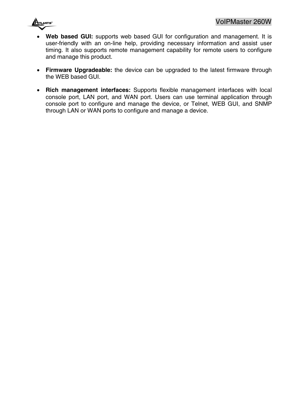 Atlantis Land A02-RAV260-W54 User Manual | Page 11 / 121