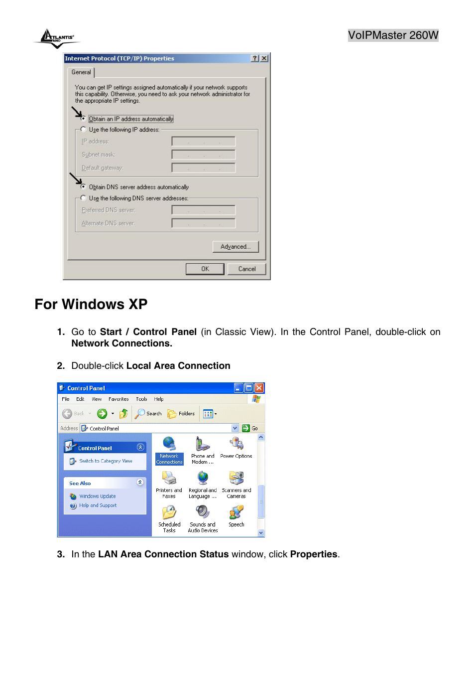 For windows xp | Atlantis Land A02-RAV260-W54 User Manual | Page 25 / 121