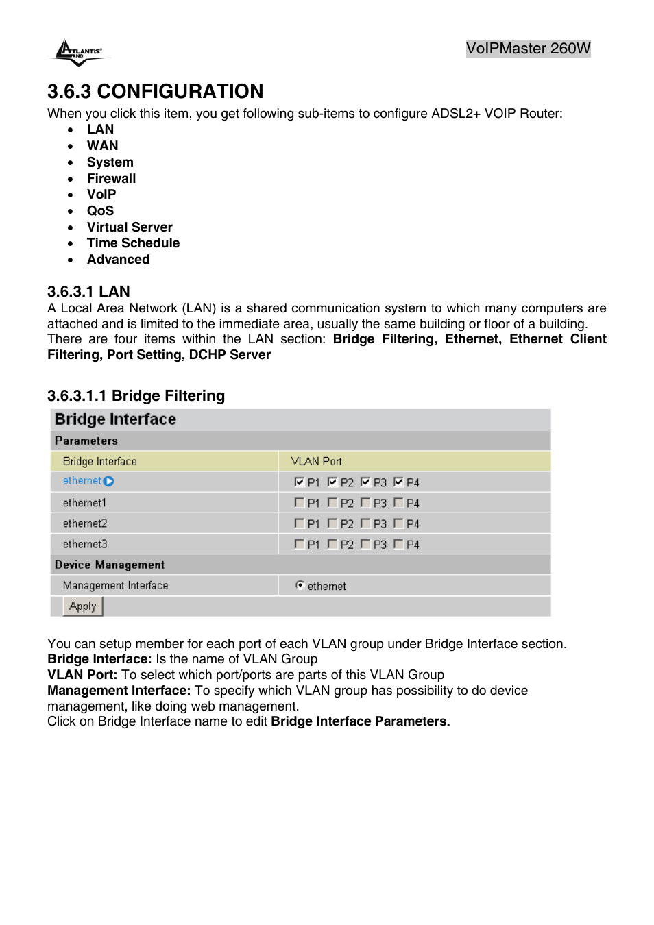 3 configuration | Atlantis Land A02-RAV260-W54 User Manual | Page 38 / 121