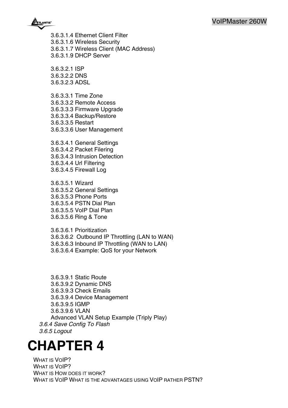 Chapter 4 | Atlantis Land A02-RAV260-W54 User Manual | Page 5 / 121